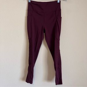 Threads 4 Thought Merlot Burgundy Activewear Leggings Hip Pockets